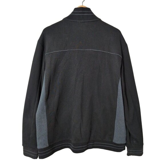 Calvin Klein Full Zip Jacket Mens XL‎ Black Gray Fleece Lined Casual Everyday - Picture 2 of 9